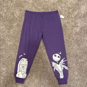 Women’s Purple The Nightmare Before Christmas Joggers size 1X NWT